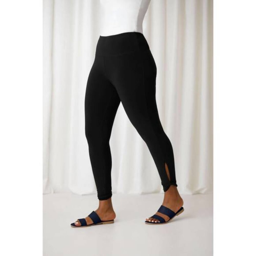 NWT Sympli women Black Twist Leggings size 16